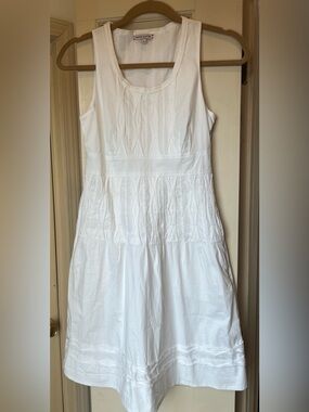Frances Valentine White Sleeveless Midi Dress